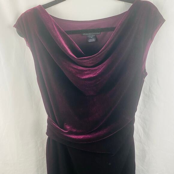 Jessica Howard Purple Velvet Cowl‎ Neck Dress Size 10 - Picture 3 of 8